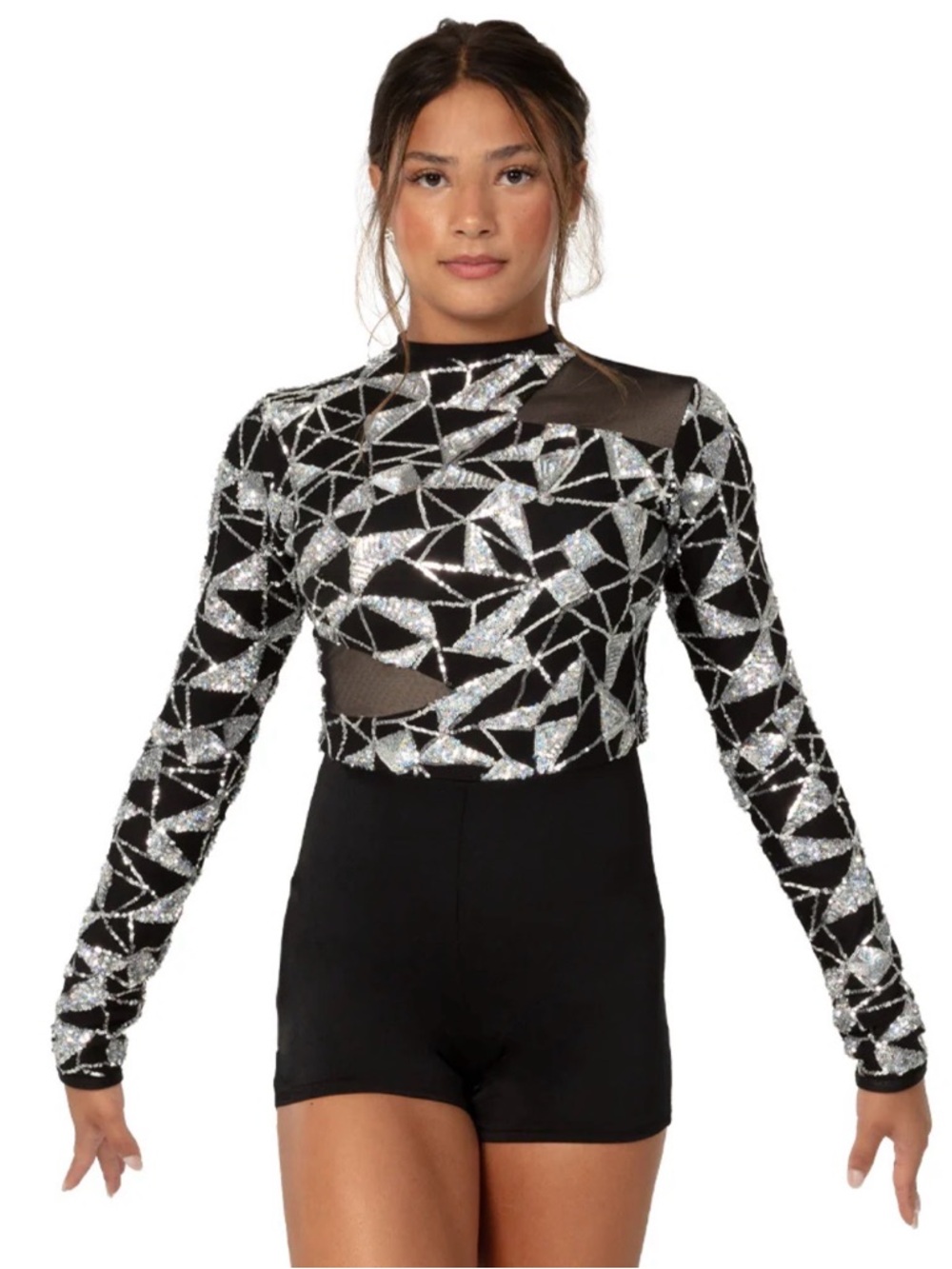 Alexandra Collection Cover Me In Diamonds Dance Costume Sz Y14